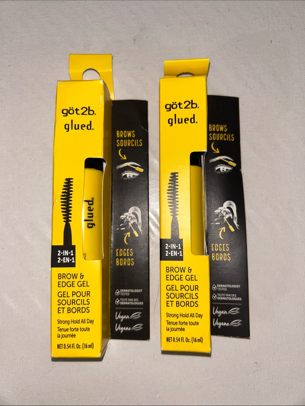 2x Glued Brow & Edge Gel - Yellow